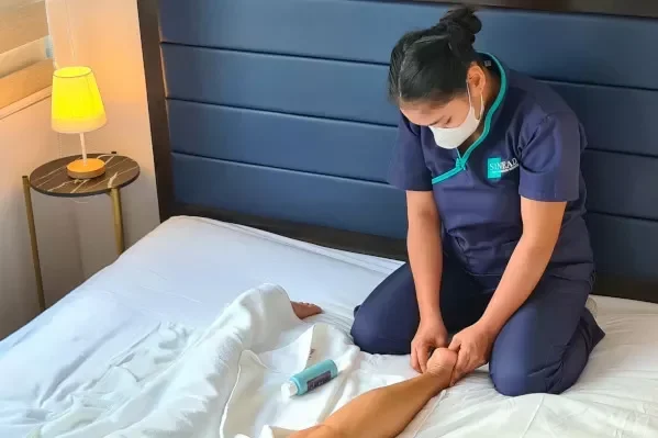 Sinead at home foot massage